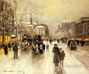 街並み Painting - ECプレイス サンミッシェル クリスマス パリジャン